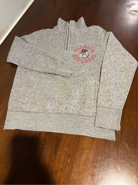 Georgia Bulldogs Gray Quarter-Zip Pullover Sweatshirt
